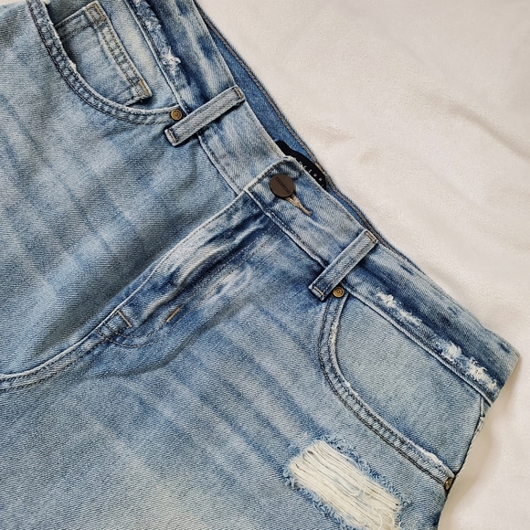 NWOT Sanctuary Distressed Denim Mini Skirt Size 27 - Picture 4 of 11